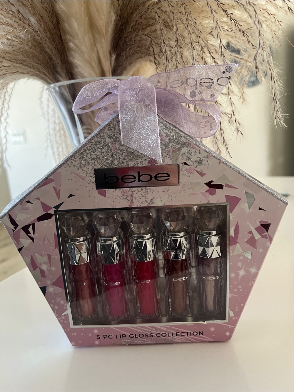 bebe 5-Piece Lip Gloss Set in Pink and Red Tones